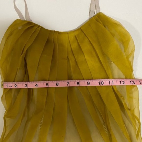 BCBGMAXAZRIA Runway Silk/Organza Yellow/Gold Dress Size 0 NWOT - Picture 5 of 11
